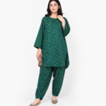 Teal Paisley Casual Kurta Set