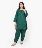 Teal Paisley Casual Kurta Set