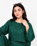 Teal Paisley Casual Kurta Set - Image 3