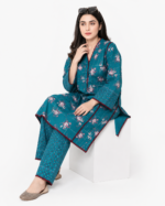 Teal Blossom Women’s Kurta & Pant Set - Image 2
