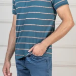 EXECUTIVE STRIPPED POLO SHIRT DARK GREEN