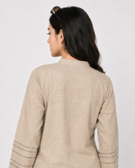 Beige Minimal Line Two-Piece Suit - Image 4