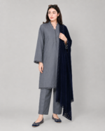 Grey & Navy Three-Piece Suit